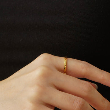Yolanda Hammered Band Ring