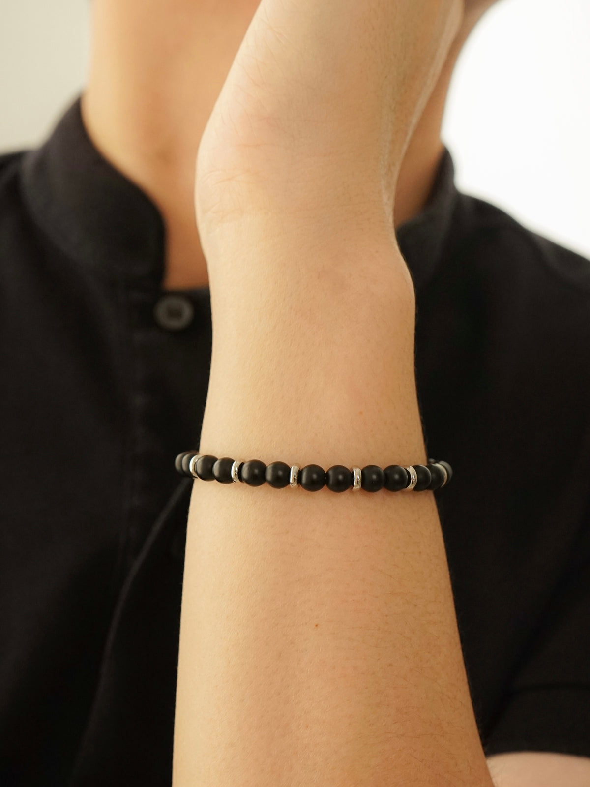 David Matte Black Beaded Bracelet