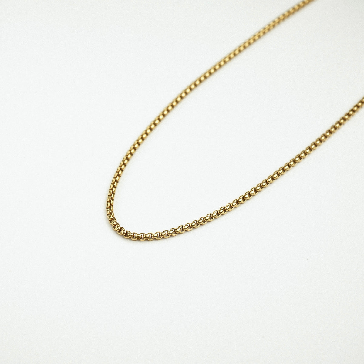 Fabian Box Chain Necklace (Gold)