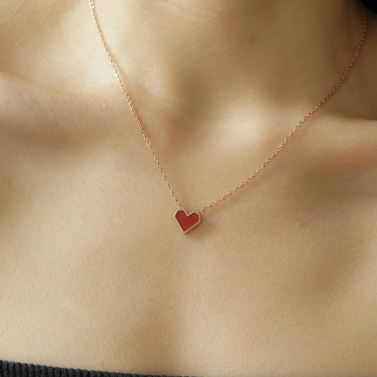 Tallulah Heart Necklace (Rose Gold)