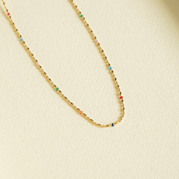 Amy Rainbow Beaded Necklace