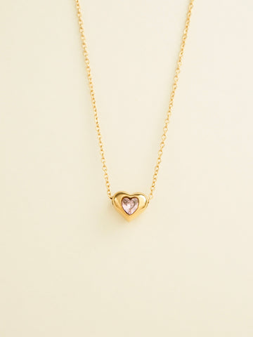 Queen Blush Heart Necklace