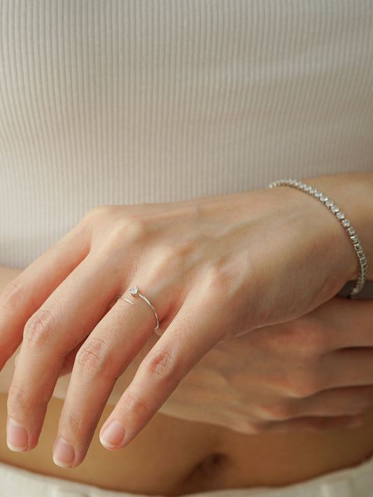 Darla Meteor Thin Ring (Silver)