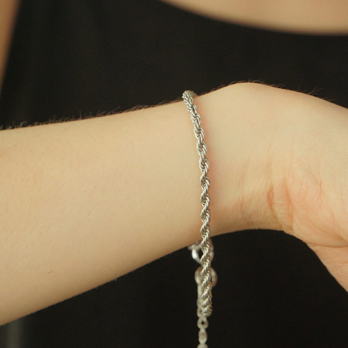 Rope Chain Bracelet (Silver)