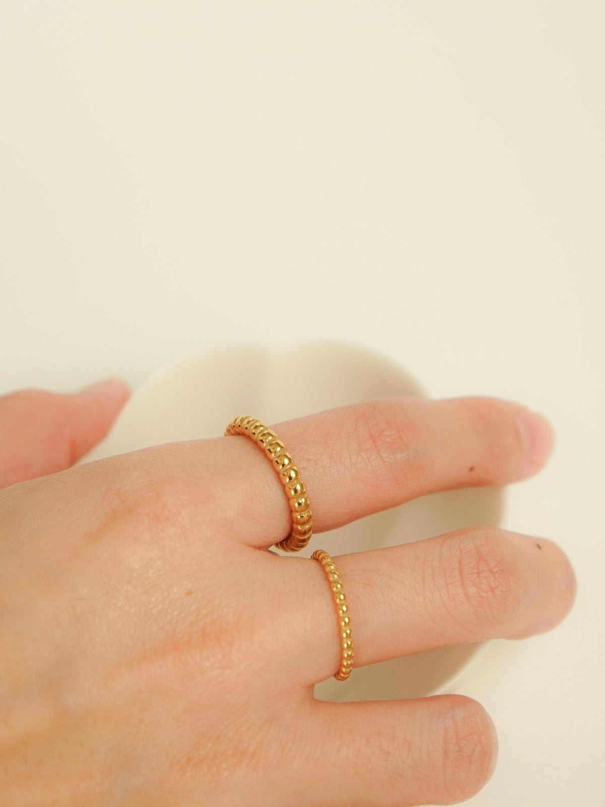 Dua Dome Beaded Ring (Gold)