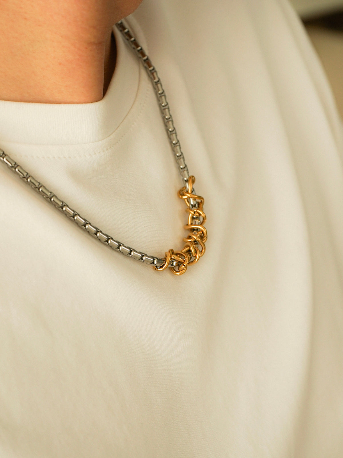 Patrick Duo Tone Interwoven Necklace