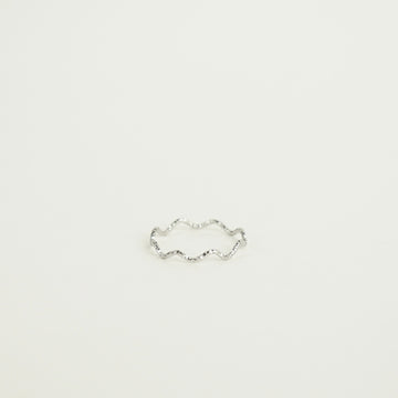 Jamie Textured Wavy Ring (Silver)