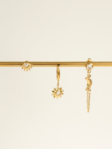 Brylee Sun and Moon Earring Set