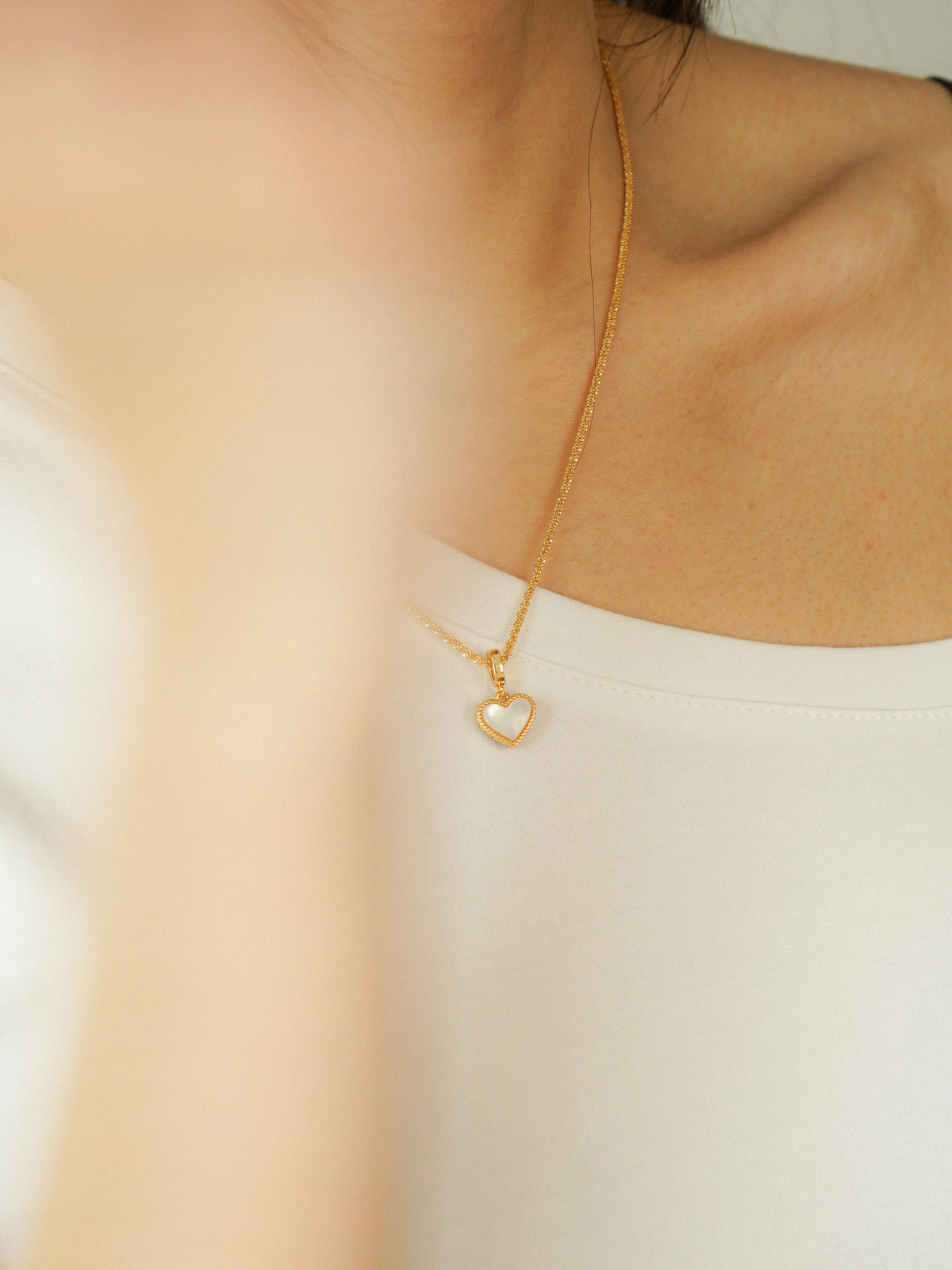 Wrenna Reversible Heart Necklace