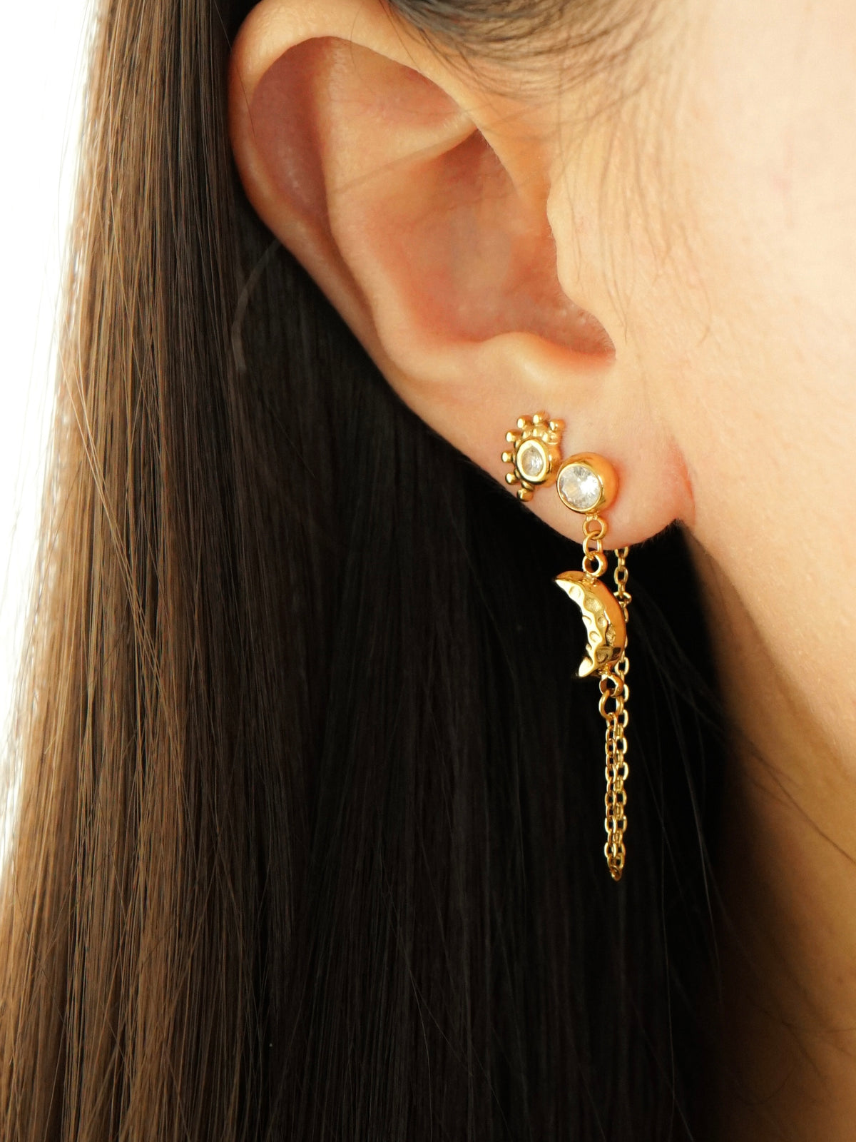 Brylee Sun and Moon Earring Set