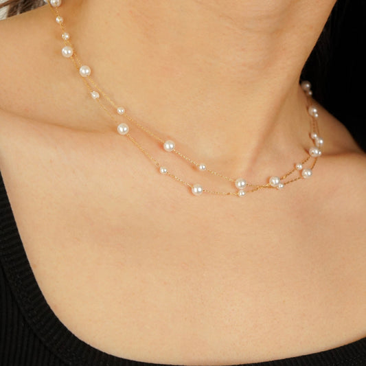 Iva Pearl Layered Necklace