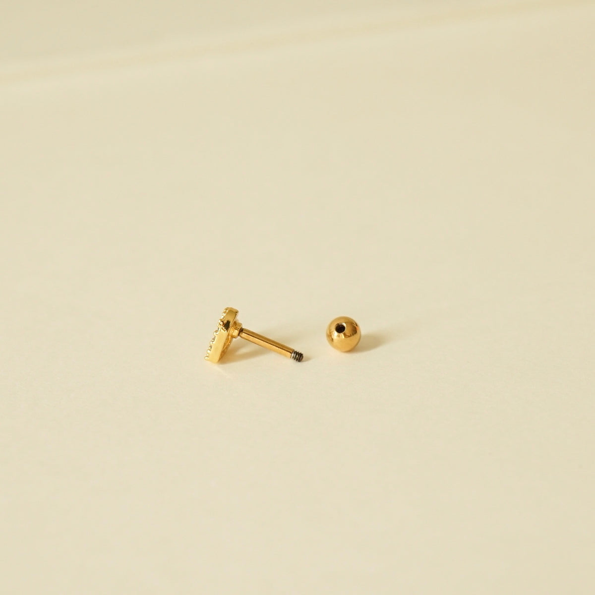 Carolina Heart Barbell Earring (Gold)