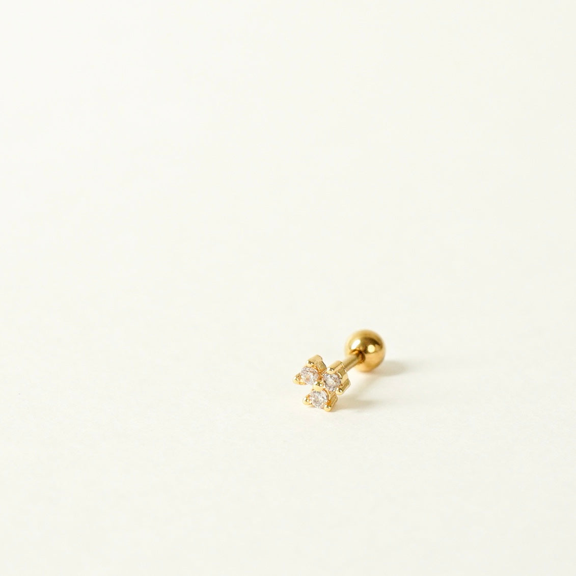 Ozzy Flower Barbell Earring (Gold)