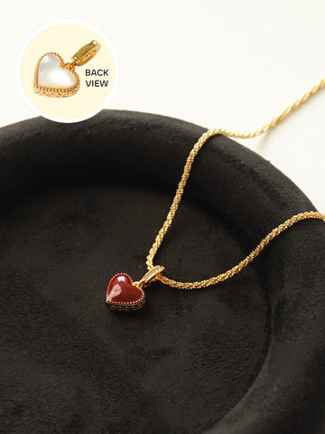 Wrenna Reversible Heart Necklace