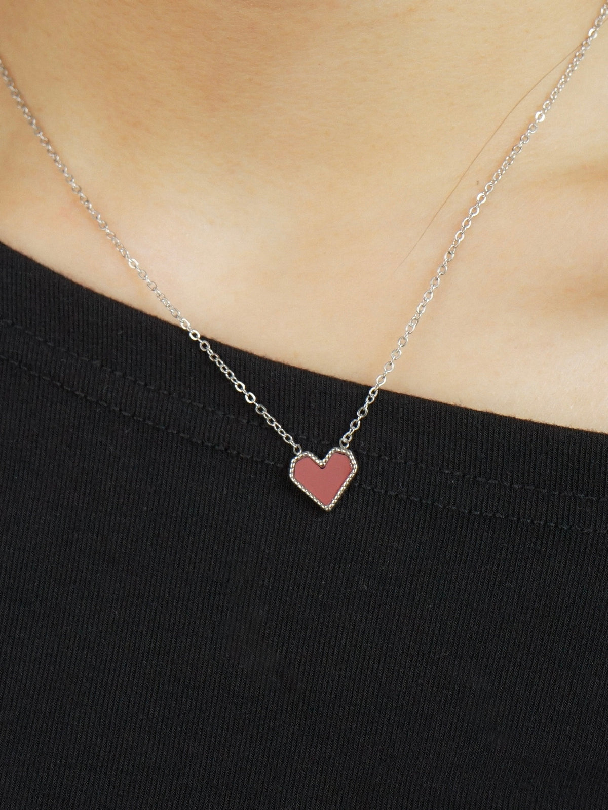 Tallulah Heart Necklace (Silver)