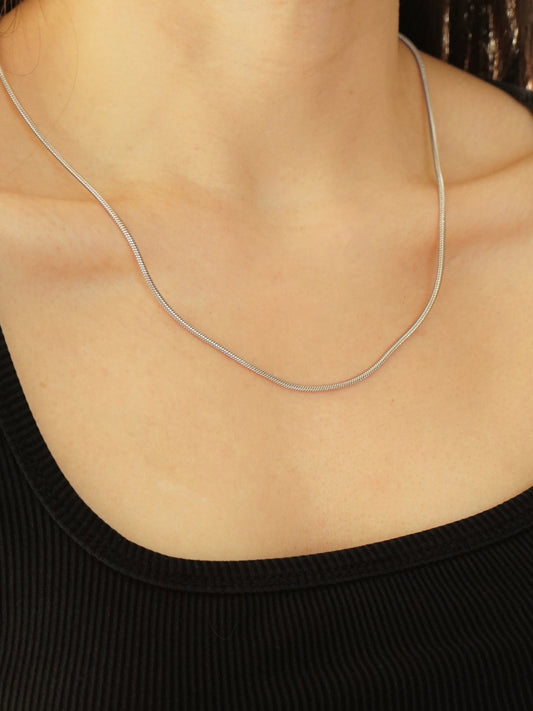 Cooper Classic Snake Chain Necklace (Silver)
