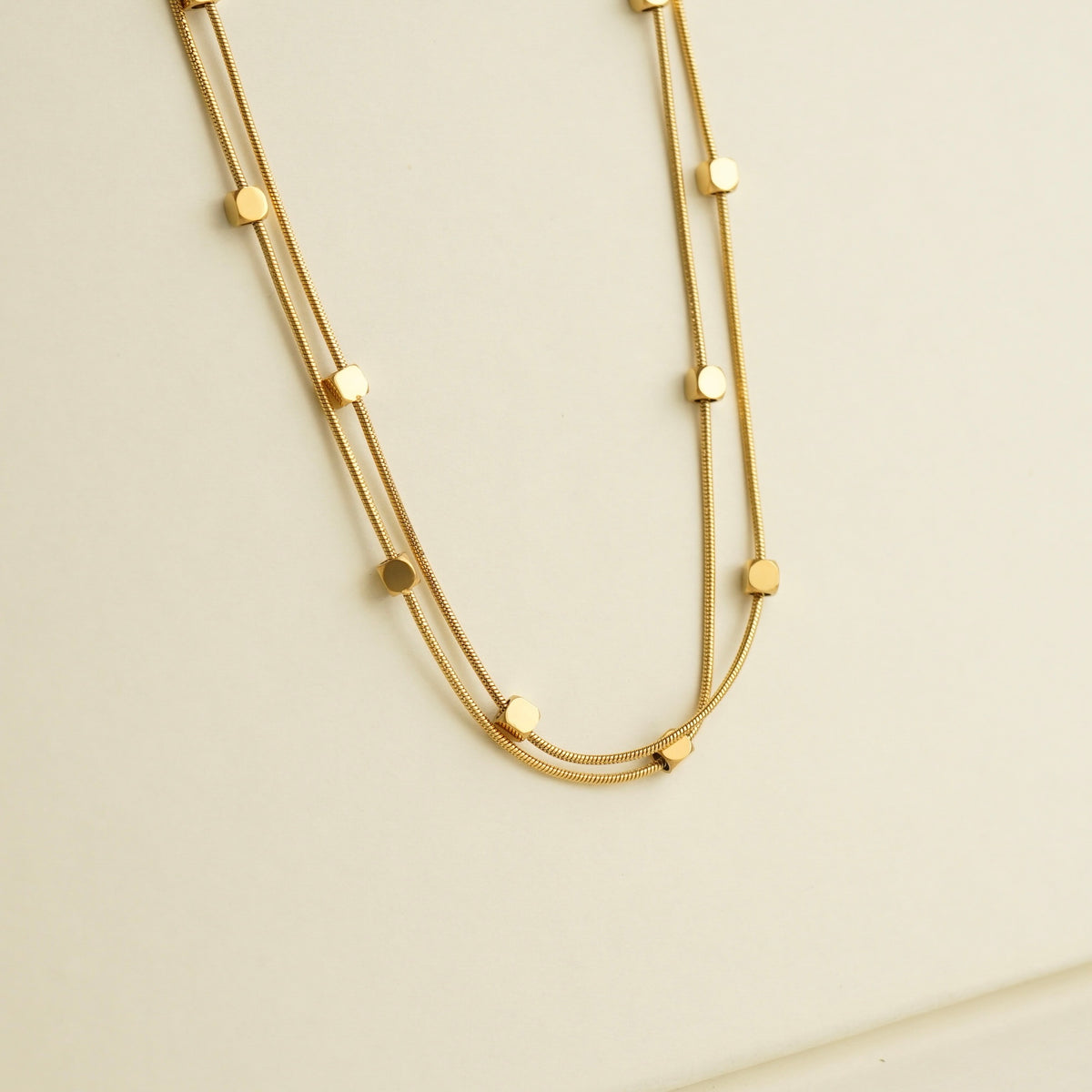 Ines Cube Layered Necklace