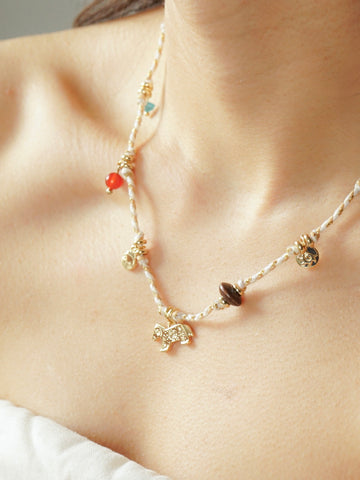 Lunar Horse Charm Cord Necklace