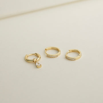 Giada Huggie Earring Set (Gold)