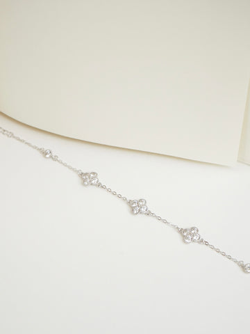 Xylie Tri Clover Bracelet (Silver)