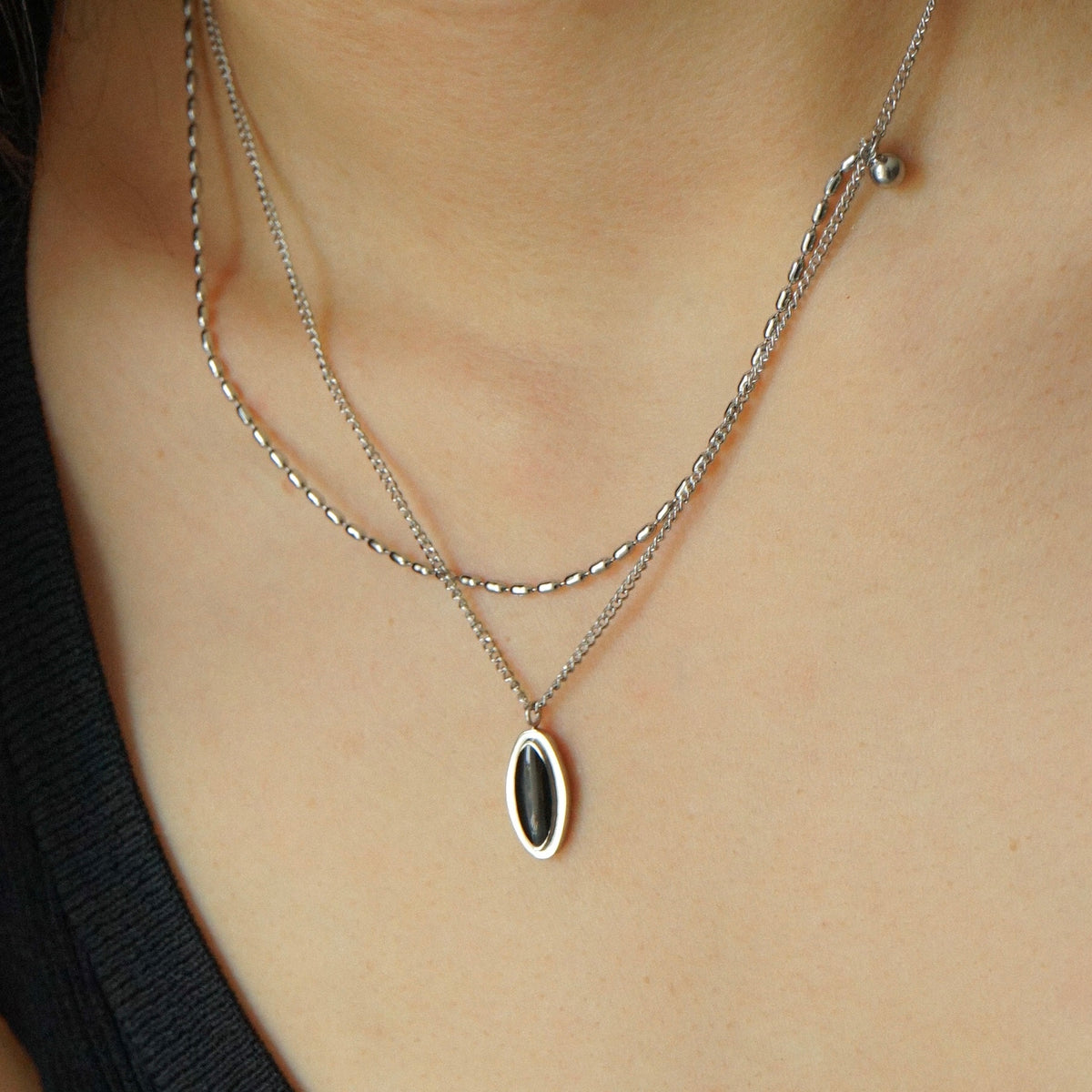 Gisselle Layered Necklace (Silver)