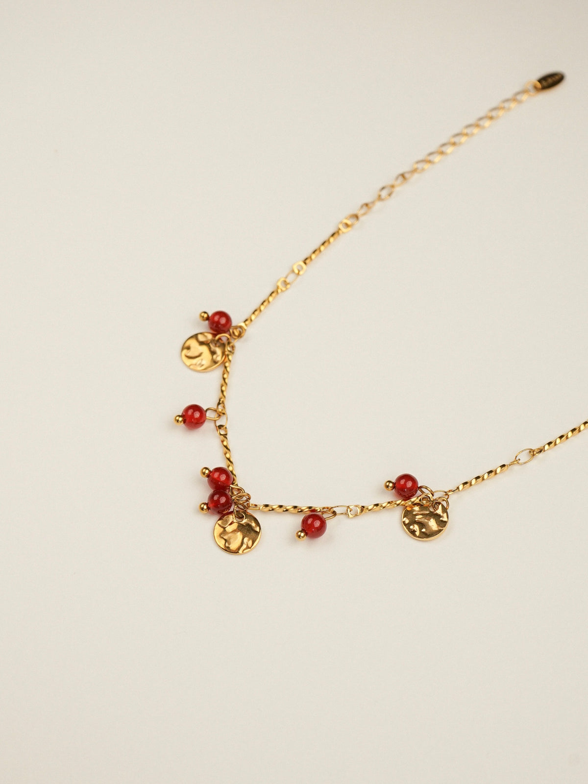Elowen Red Agate Charm Bracelet