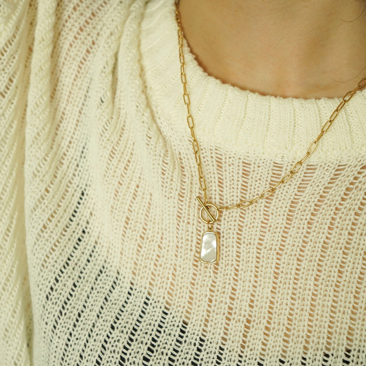 Olga Chain Link Necklace (Gold)