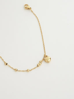 Devyn Beaded Heart Anklet