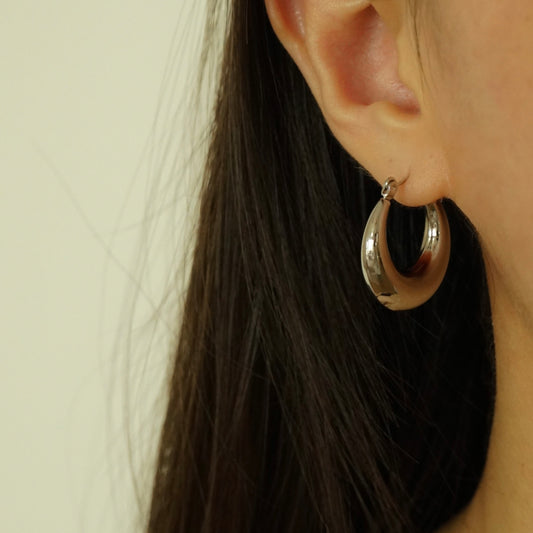 Honesty Hoop Earrings (Silver)