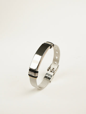 Grayson Bar Watch Strap Bracelet (Silver)