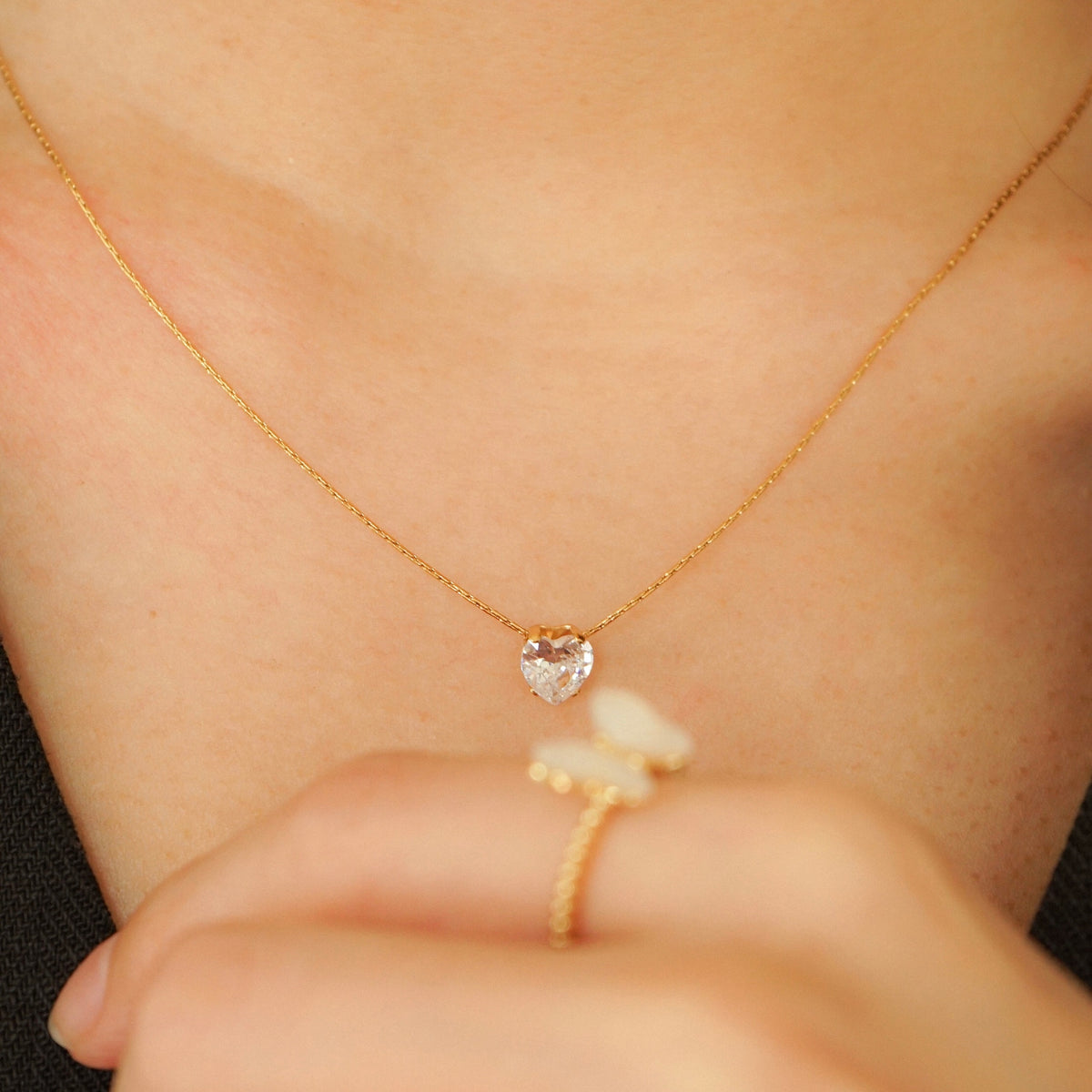 Xya Heart Solitaire Necklace
