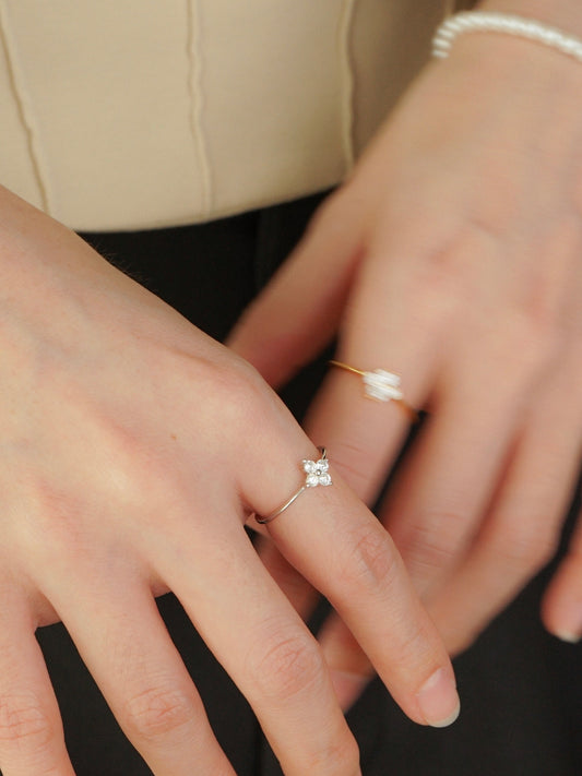 Leona Clover Ring (Silver)