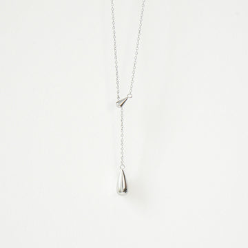 Baylee Droplet Necklace (Silver)