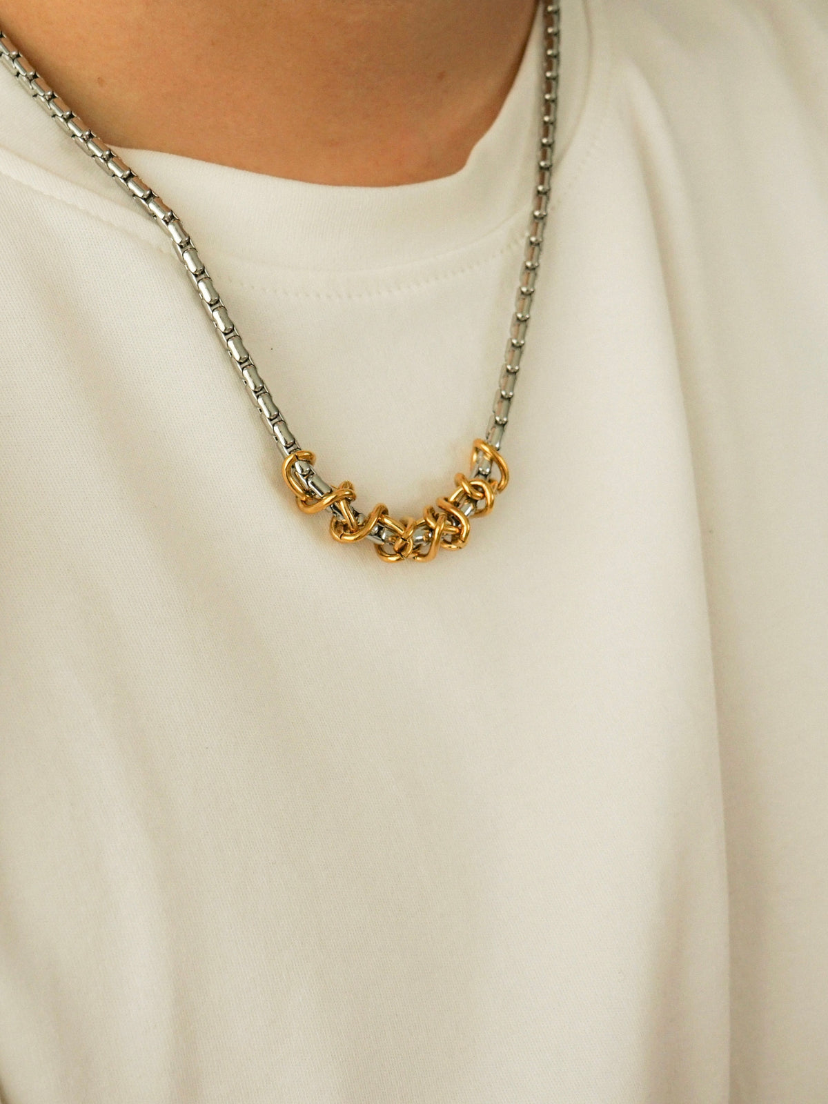 Patrick Duo Tone Interwoven Necklace