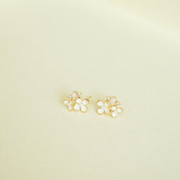 Yelena White Bloom Earrings