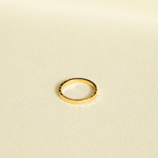 Yolanda Hammered Band Ring