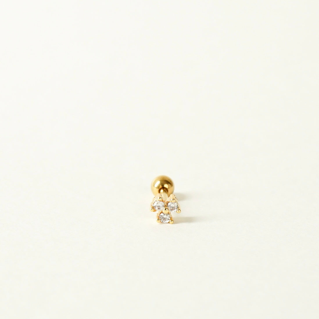 Ozzy Flower Barbell Earring (Gold)