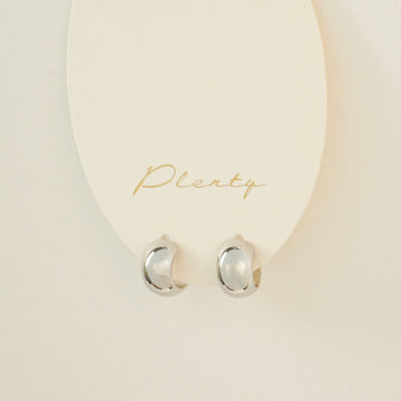 Yana C Hoop Earrings (Silver)