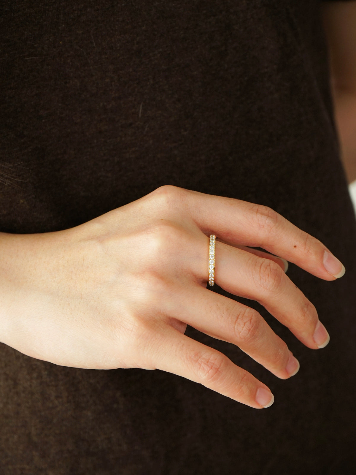 Selene Eternity Pavé Ring (Gold)