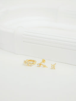 Ulva Celestial Star Stud Earring Set