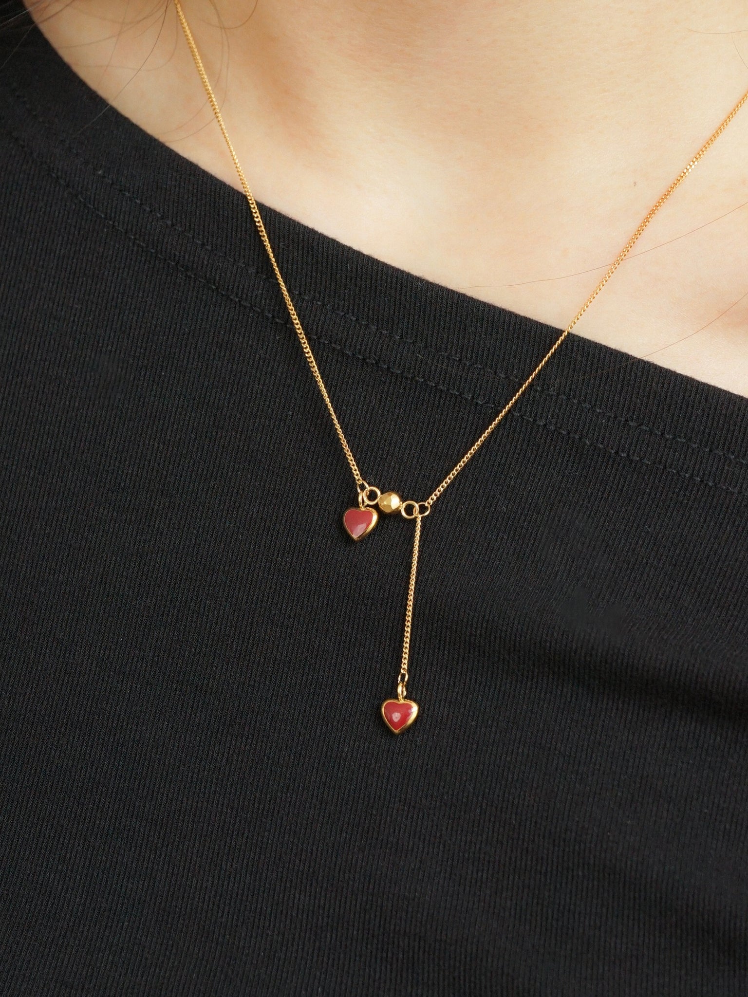 Kallie Red Hearts Necklace