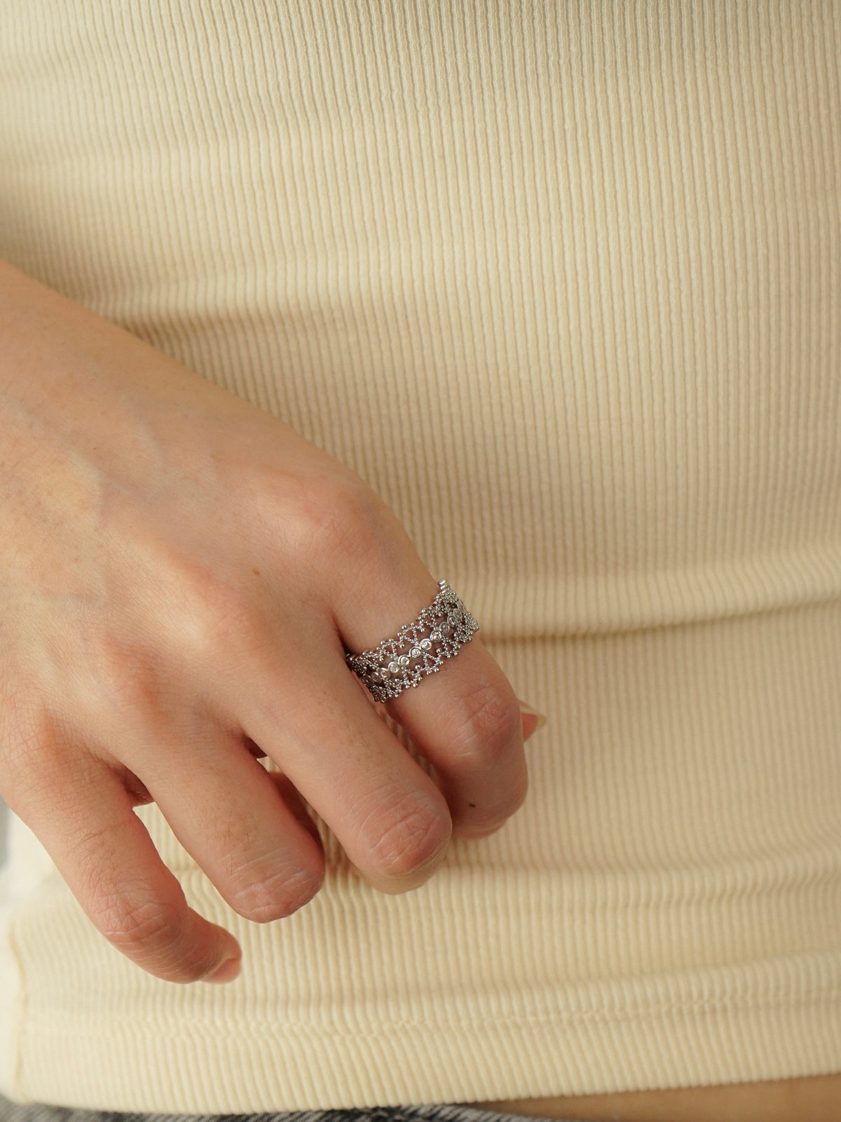 Ensley Lace Adjustable Ring