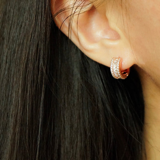 Vivianna Pavé Huggie Earrings