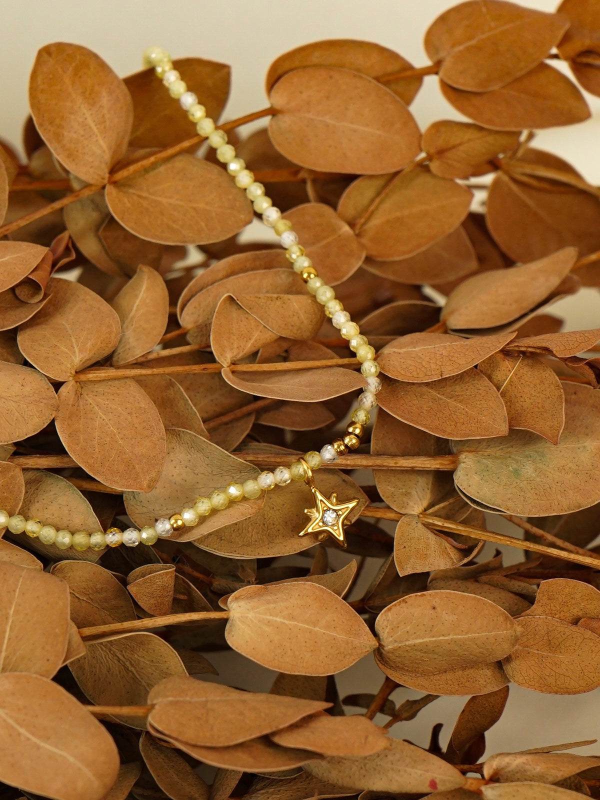 Lina North Star Beaded Necklace