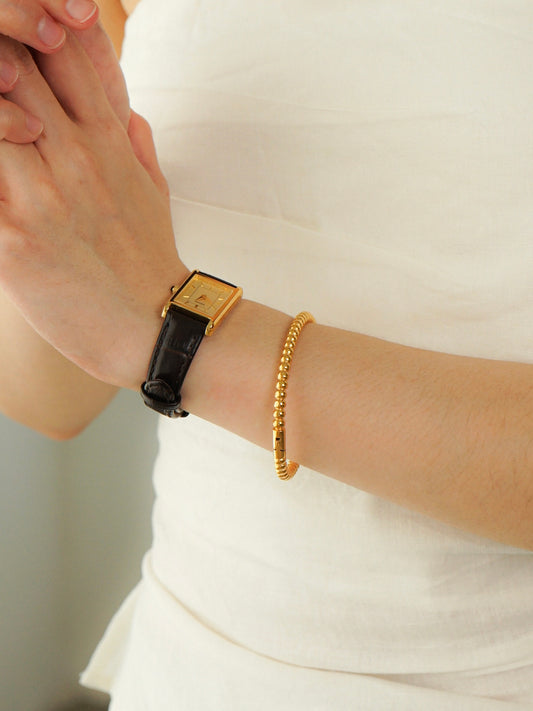 Belle Beaded Bangle (Gold)