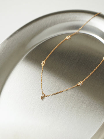 Wylie Marquise Cluster Necklace (Gold)