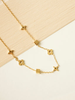 Cara Clover Flower Charm Anklet