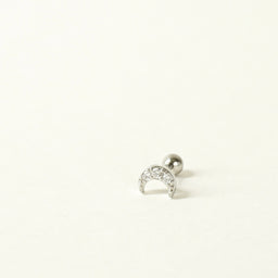 Nellie Moon Barbell Earring (Silver)