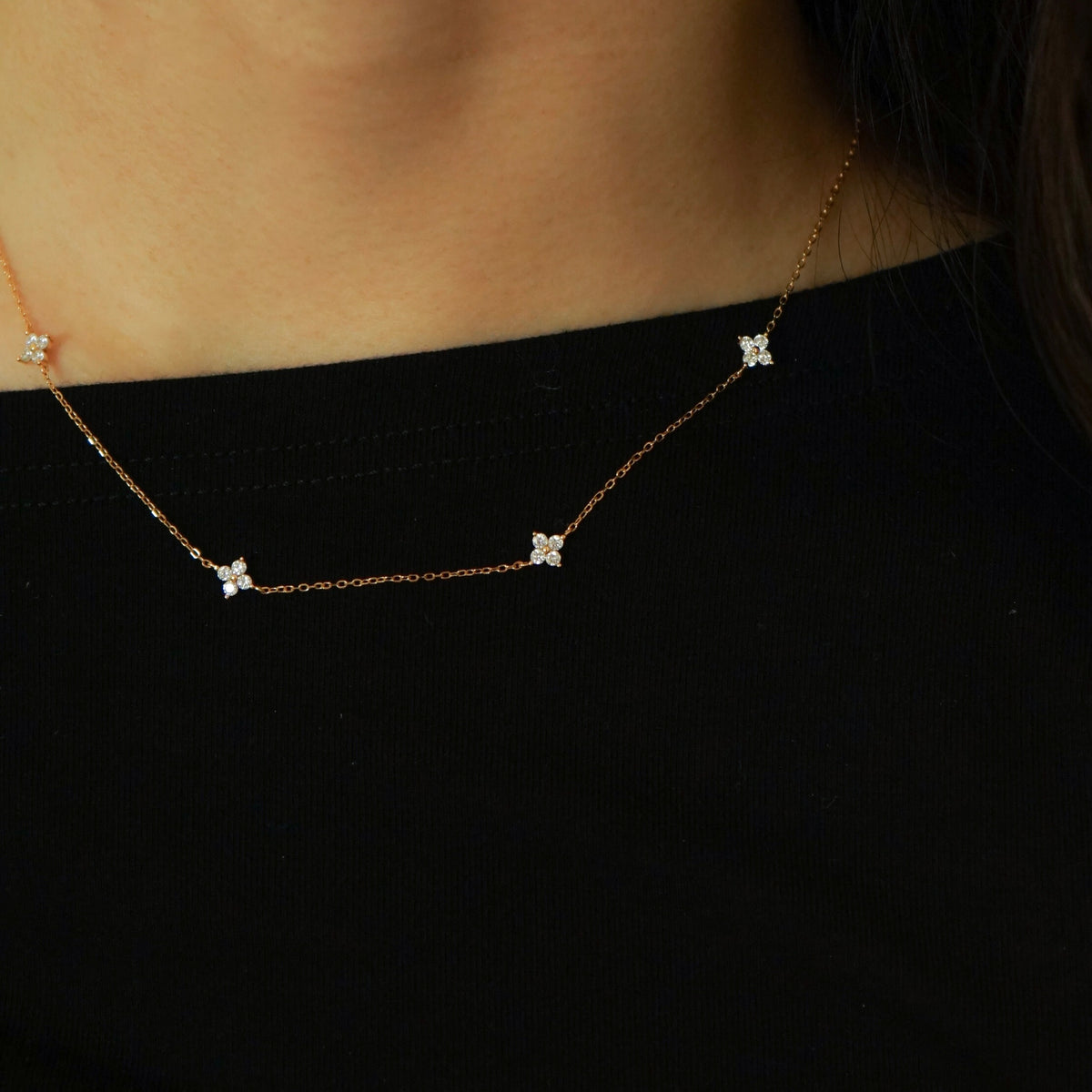 Hailee Clover Necklace (Gold)