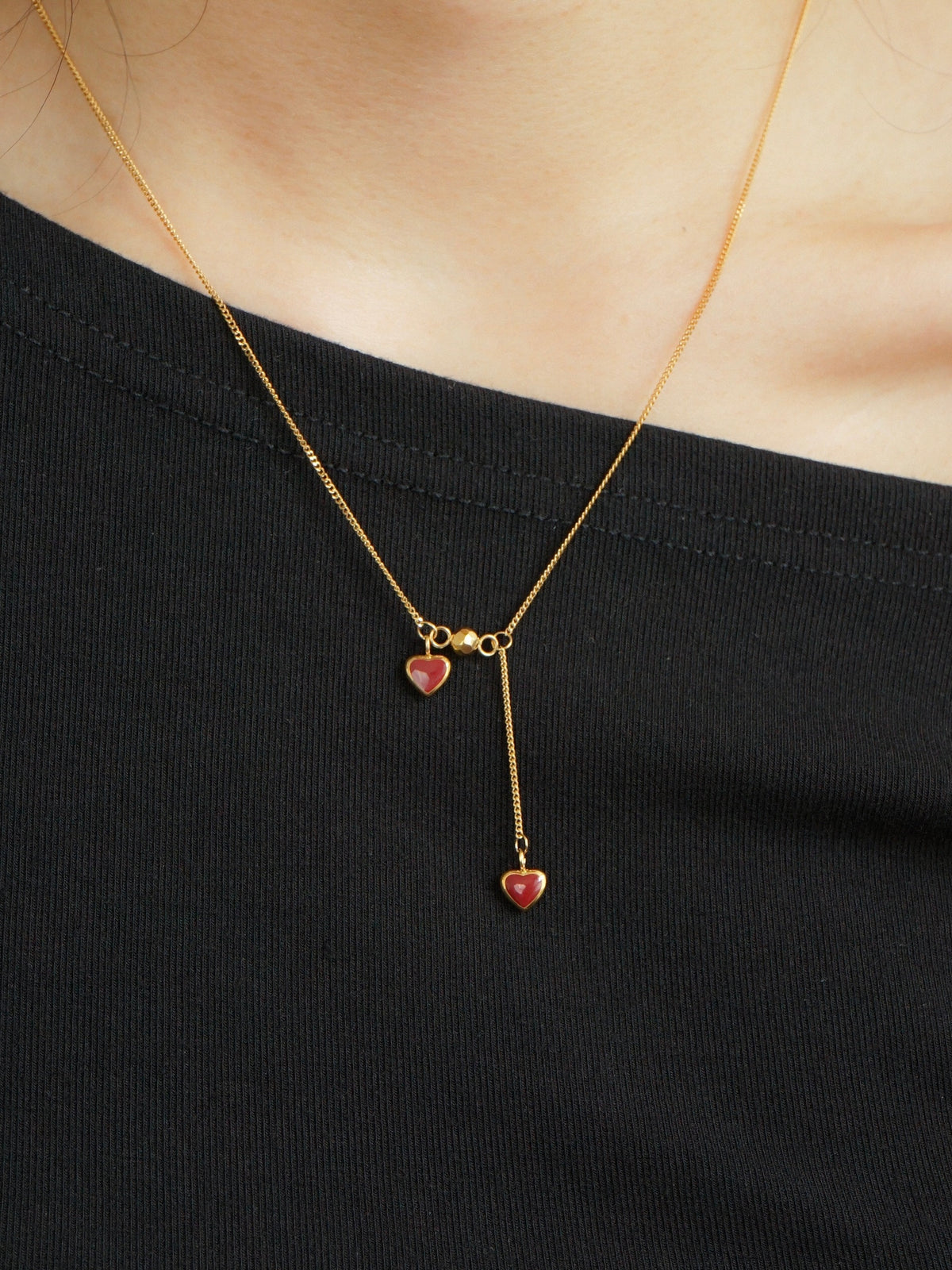 Kallie Red Hearts Necklace